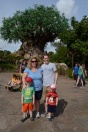 Posing in front of the Animal Kingdom tree