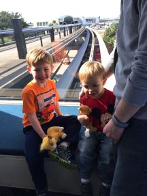 Riding the "monorail" at the Orlando airport